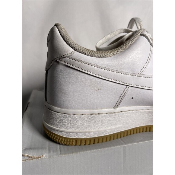 Nike Air Force 1 Shoes Mens Size 8 White Gum Sole Leather DJ2739-100 Classic main image 5